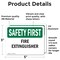 Signmission Fire Extinguisher OSHA Safety First Sign, Vinyl Decal, 5in W x 3.5in L, 2PK OS-2PACK-SF-D-35-L-10618 - alternate 2